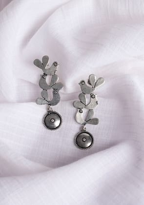 Bird On Bird Brass Earrings