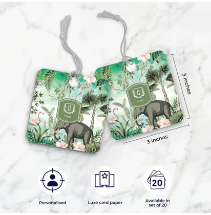 Savanna Wild Gift Tag-Savanna Wild Blue Watercolour