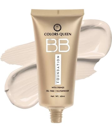 Colors Queen BB foundation Waterproof Long Lasting Foundation With Primer Natural (Shade - 01)