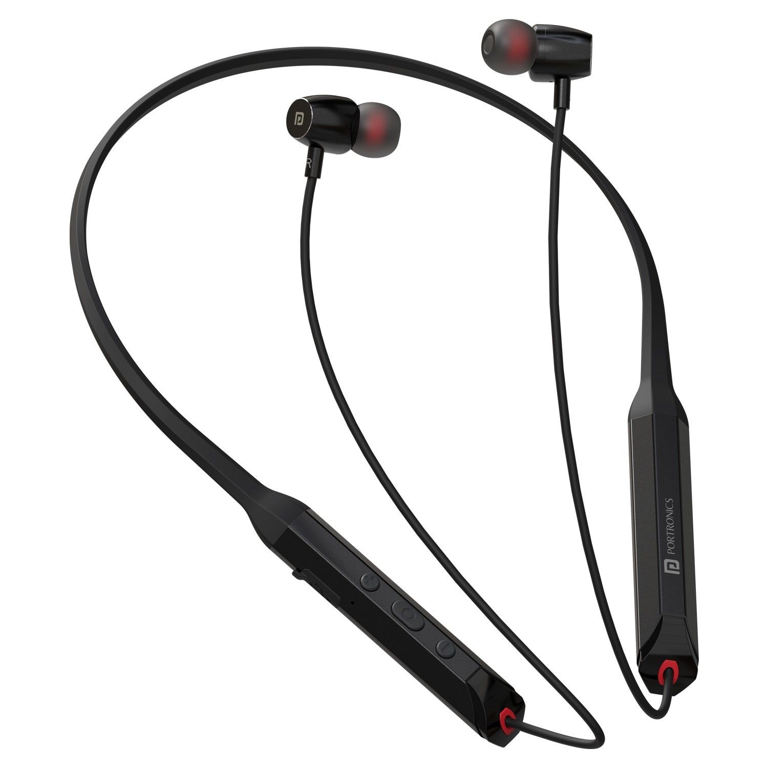 Portronics Harmonics Z12 Wireless Neckband with Deep Bass - Black