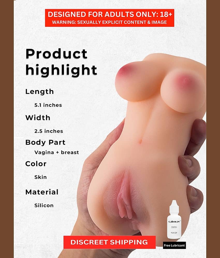 Half Body Mini Doll Silicone Pocket Pussy Sex Doll With Breast And pussy For Masturbation Toy & Free Lube By sex tantra
