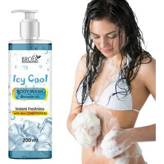 Broer Icy Cool Body Wash - Refreshing, Menthol Infused, Cooling Shower Gel For Women (200 ml)