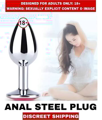 Sexual Wellness Anal Plug A1 Anal Small Size Smooth Steel Diamond Anal Steel Plug Satisfier For Unisex