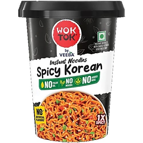 Wok Tok by Veeba Spicy Korean Instant Cup Noodles, 92.5 g