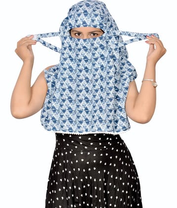 KALY India STYLE FOR EVER Blue Cotton Women's Scarf ( Pack of 1 )