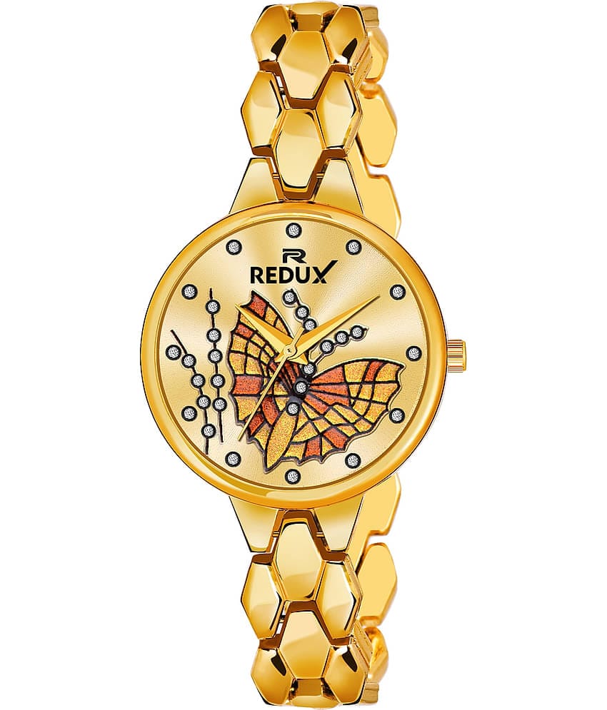 Redux GW-204 Golden Dial Analogue Watch for Women's & Girl's