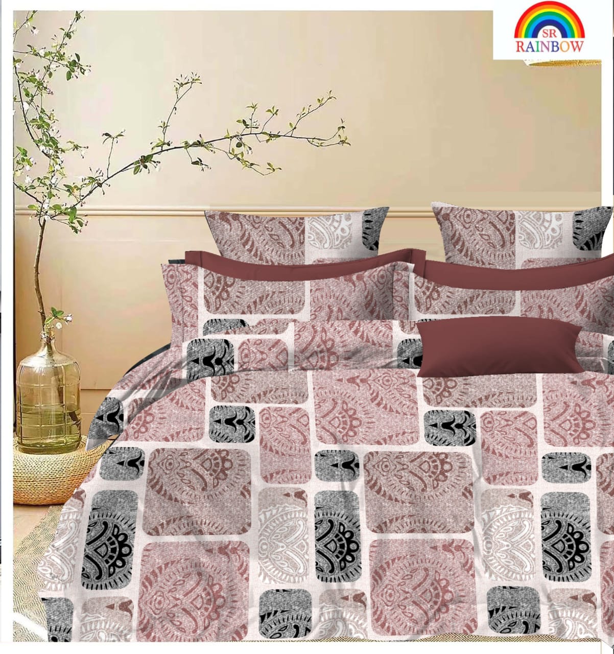 Arom Quilted pillow cover premium quality Double bad