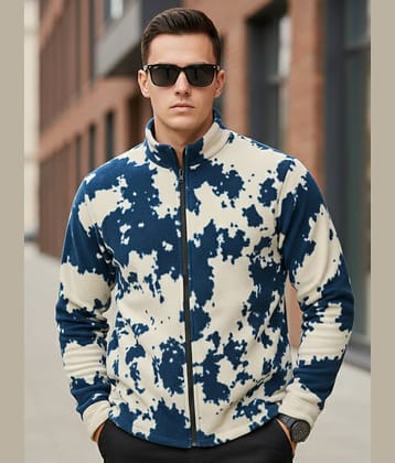 GET GOLF Fleece Polo Collar Men's Sweatshirt - Teal Blue ( Pack of 1 )