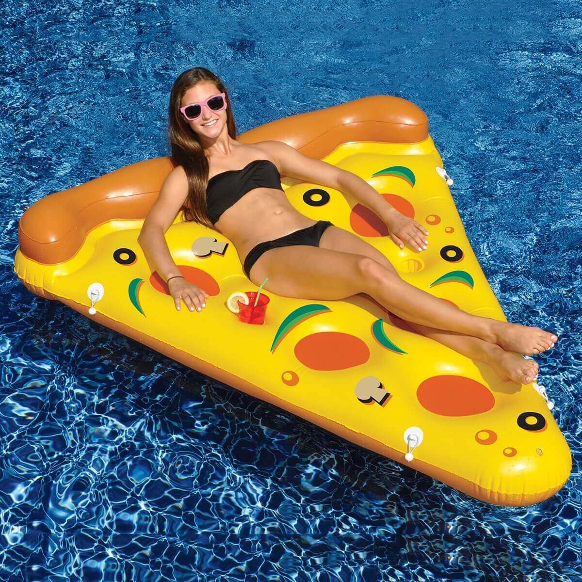 Wanna Party Pizza Slice Inflatable Pool Float - 6FT X 5FT