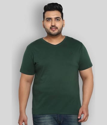 Urbano Plus - Green Cotton Regular Fit Men's T-Shirt ( Pack of 1 )
