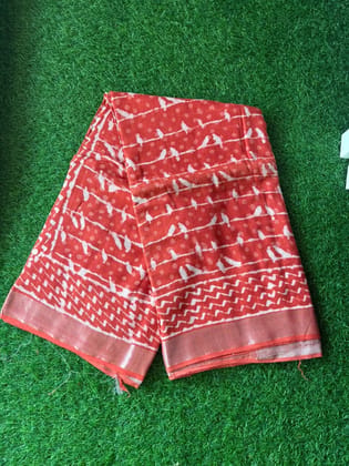 Cotton Lenin saree