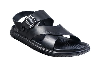 Beresford Gents Black Sandal-Black / 7