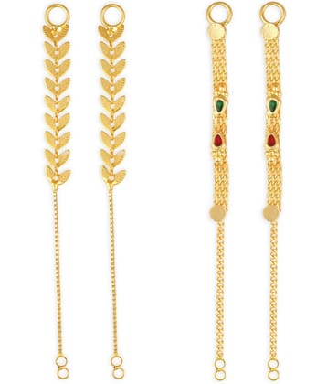 1gram gold Plated Kanchain Ear chain earcuff Ear to Ear Combo for Women & Girls