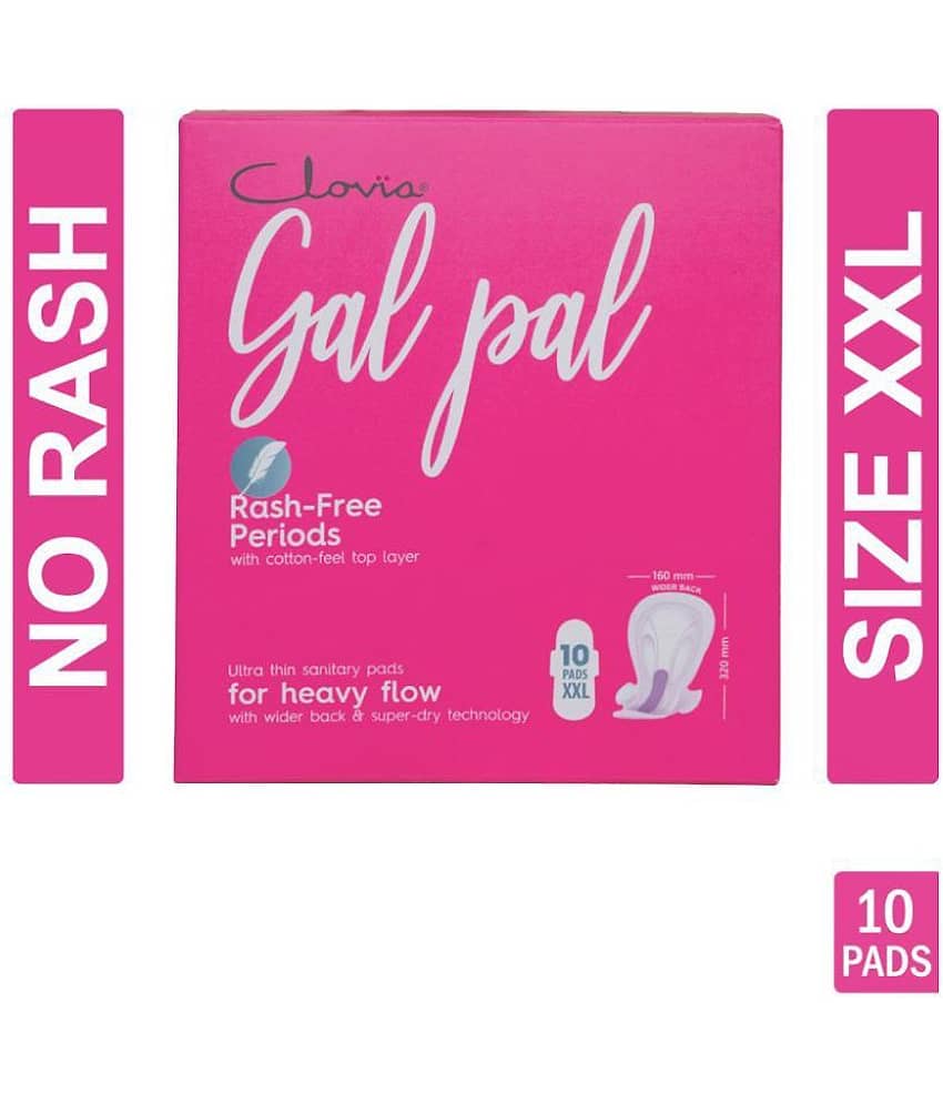 Clovia Gal Pal 10 Sanitary Pads - XXL for Extra Heavy Flow - 320 mm