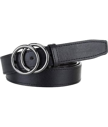 Zacharias Black Faux Leather Casual Belt