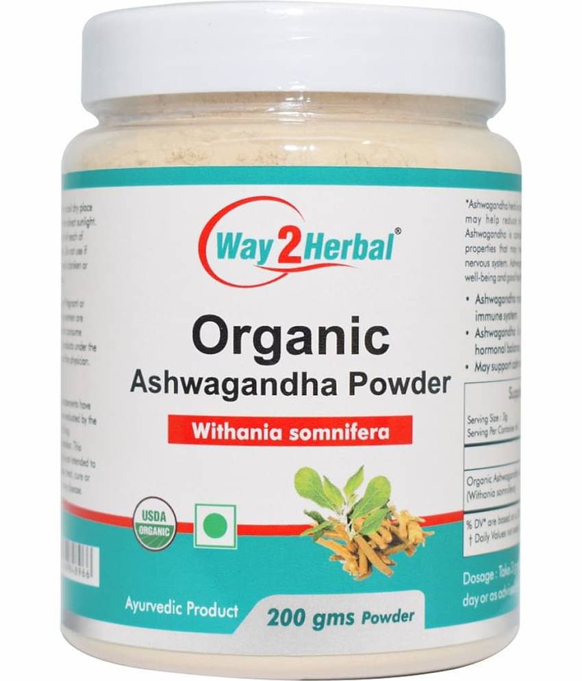 Way2Herbal Organic Ashwagandha Powder 200 gm Pack Of 1