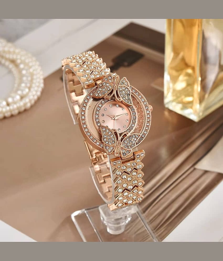 Renaissance Traders Rose Gold Metal Analog Womens Watch