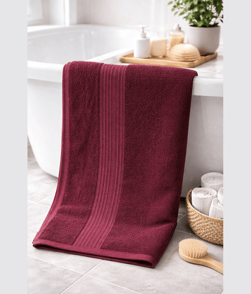 Satisfyn Pack of 1 Cotton 475 -GSM Bath Towel ( Navy Blue )