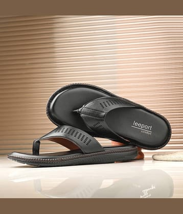 Leeport Tan Men's Thong Flip Flop