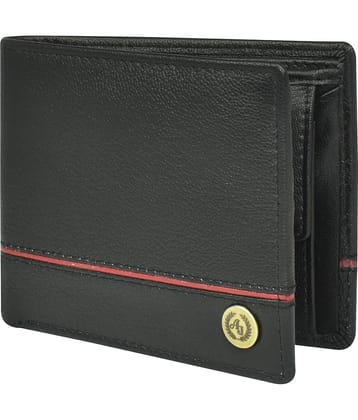 Ajanta Black 100% Leather Men's Regular Wallet ( Pack of 1 )
