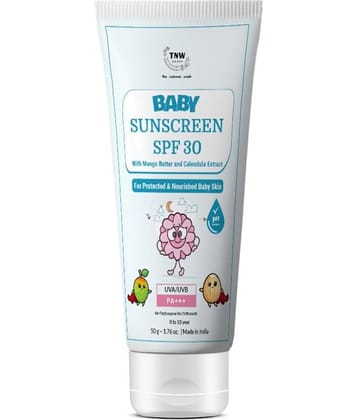 TNW - The Natural Wash Baby Sunscreen Spf 30 With Calendula Extracts And Mango Butter, 50G
