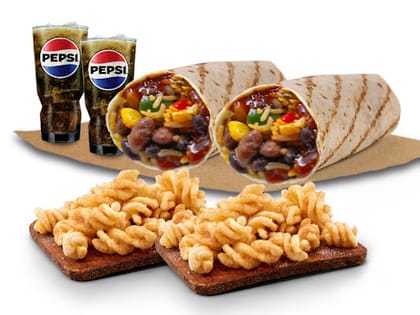 2 Habanero Burrito Non Veg+2 Cinnamon Twists+2 Pepsi Zero