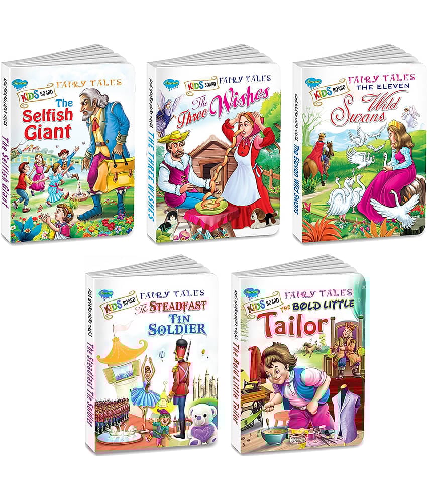 Fancy Story Board book Series | Pack of 5 Books (v2)  | Super jumbo combo for collecters and library Kids Board Fairy Tales books