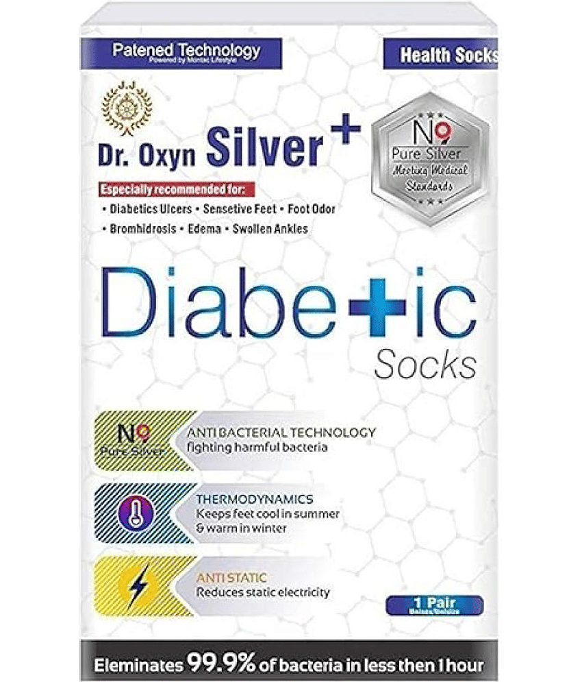 Vringra Cotton Silver Plus Socks| Diabetic Socks| Cotton Socks Black