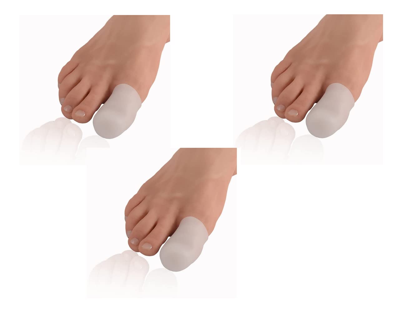 DJ Support EZYFIT Gel Toe Caps, Toe Protector Cover Caps - Pack of 3 Pairs