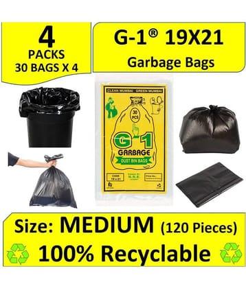 G-1 Medium 120 pcs - 19X21 Disposable Garbage Trash Waste Dustbin Bags