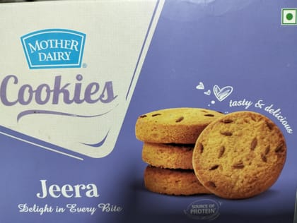 Mother Dairy Cookies Jeera Delight in every bite Biscuit 