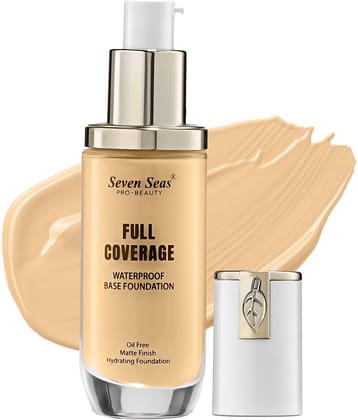 Seven Seas Full Coverage Waterproof Oil Free Matte Finish Hydrating Foundation (Nude)