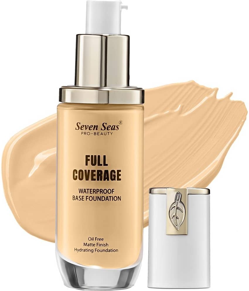 Seven Seas Full Coverage Waterproof Oil Free Matte Finish Hydrating Foundation (Nude)