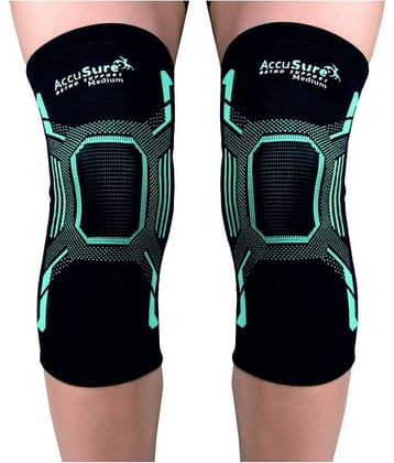 ACCUSURE Black Knee Support ( Pack of 1 )