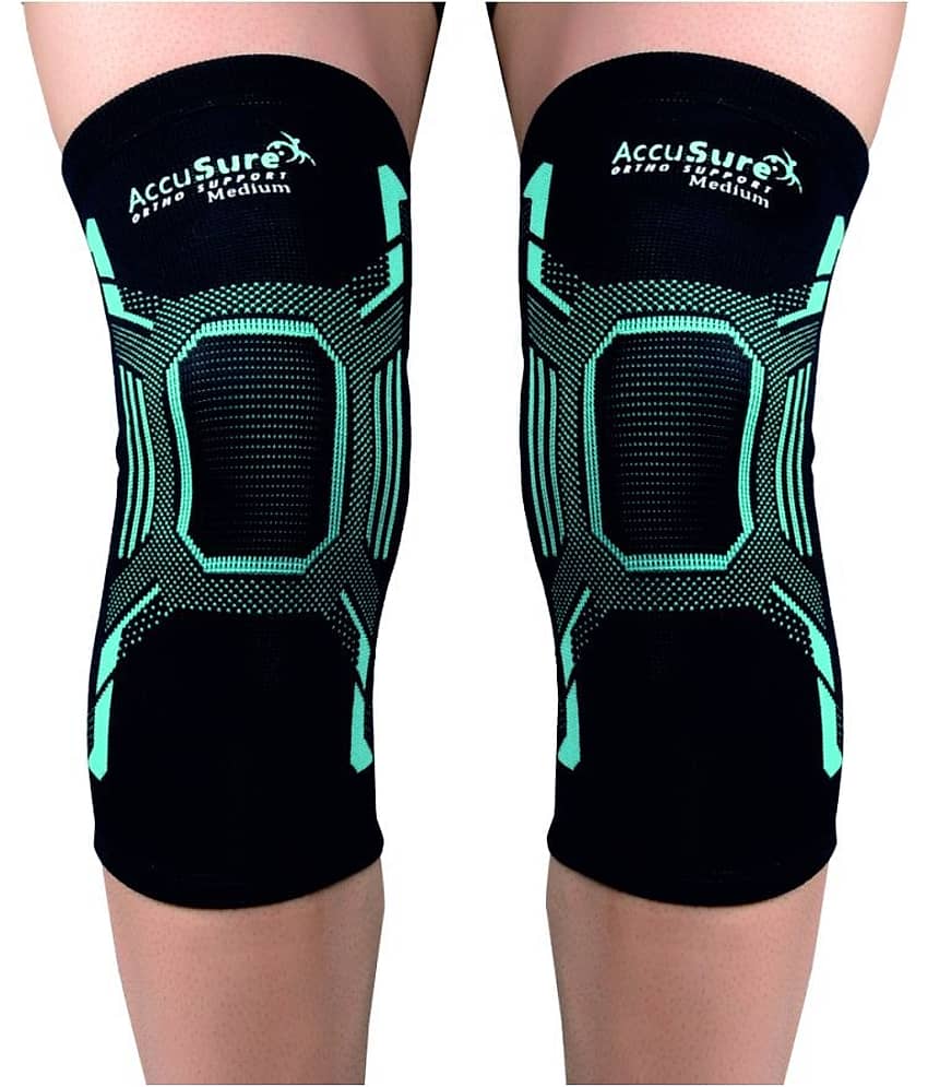 ACCUSURE Black Knee Support ( Pack of 1 )