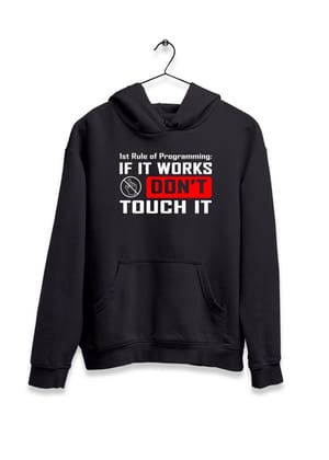 1st Rule Hoodie-Black / S