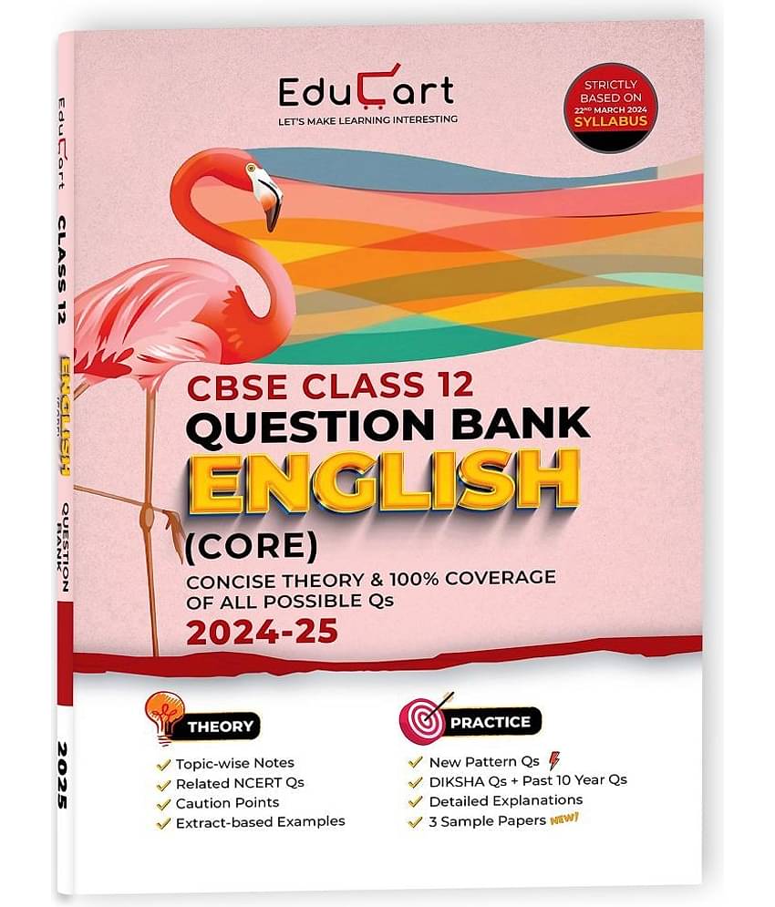 Educart CBSE Question Bank Class 12 English Core 2024-25 (As per latest CBSE Syllabus 23 Mar 2024)