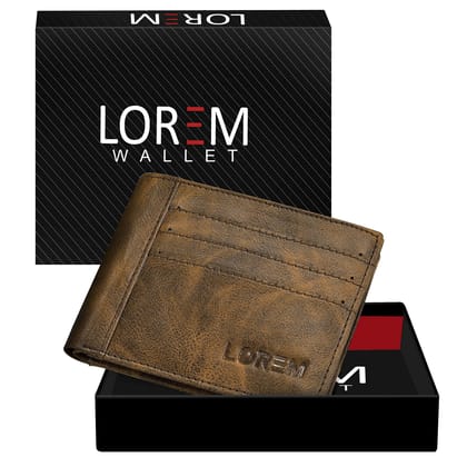 Out Side Card Slot Bi-Fold Premium Faux Leather 6 ATM Card Slots Wallet for Men-B