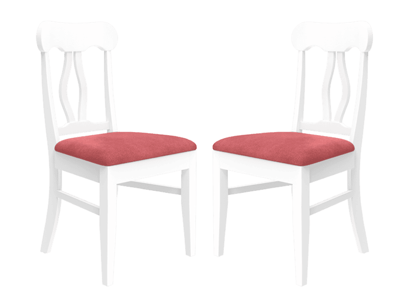 Ivana Fabric Dining Chair -Red (Set of 2)