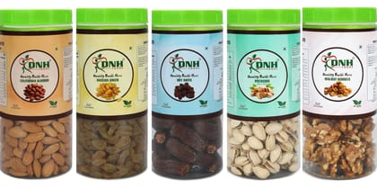 DRY FRUITS COMBO 750 GRAMS  PACK  150G X 5 PC