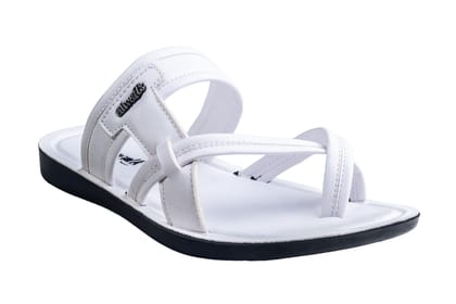 Aerowalk Gents White Chappal PU-White/Blue / 7