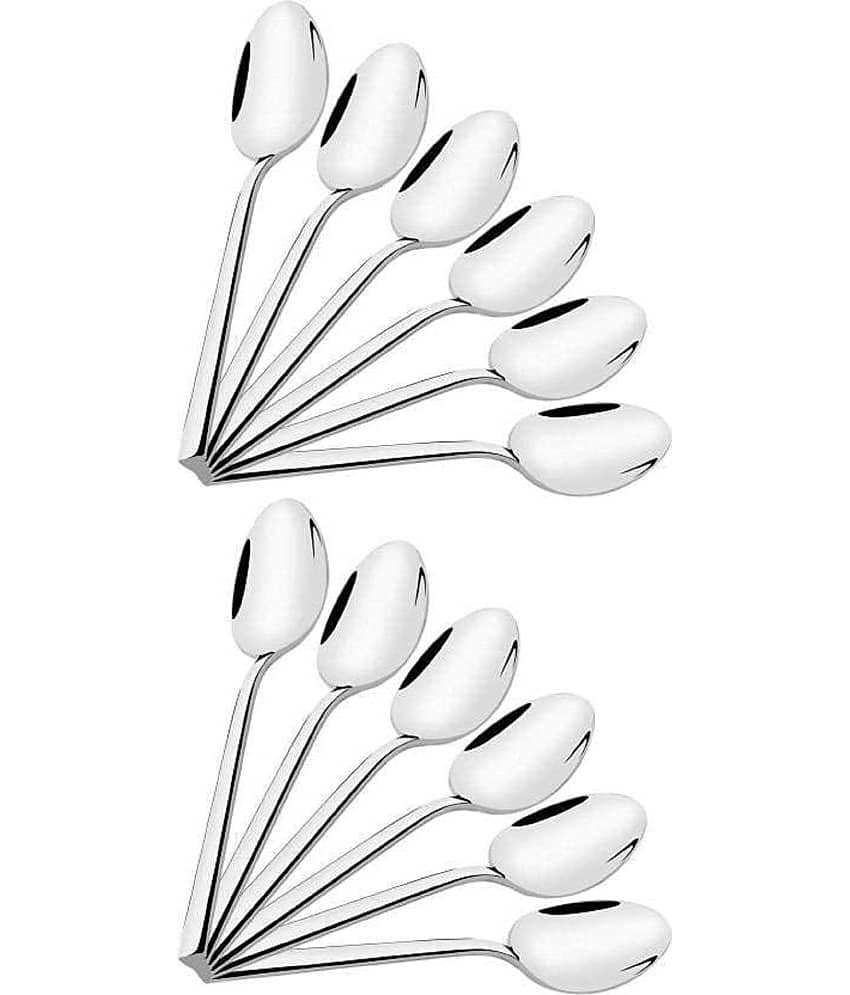 iview kitchenware - Silver Stainless Steel Serving Spoon ( Pack of 12 )