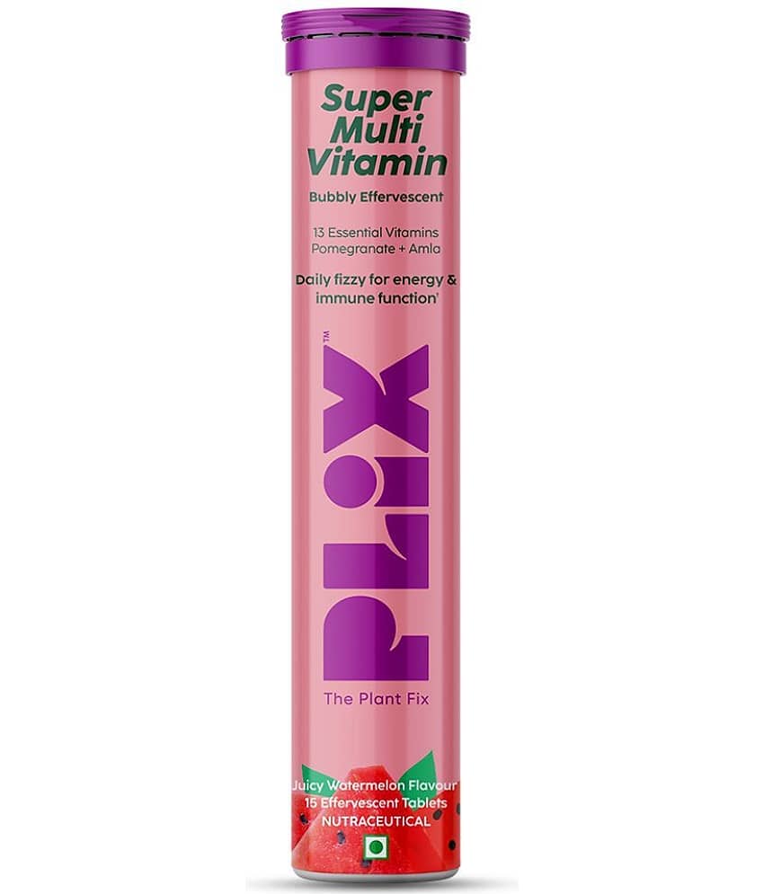 Plix Multivitamin Effervescent Tablets for Daily Nutrients Immune System & Energy(15 No)