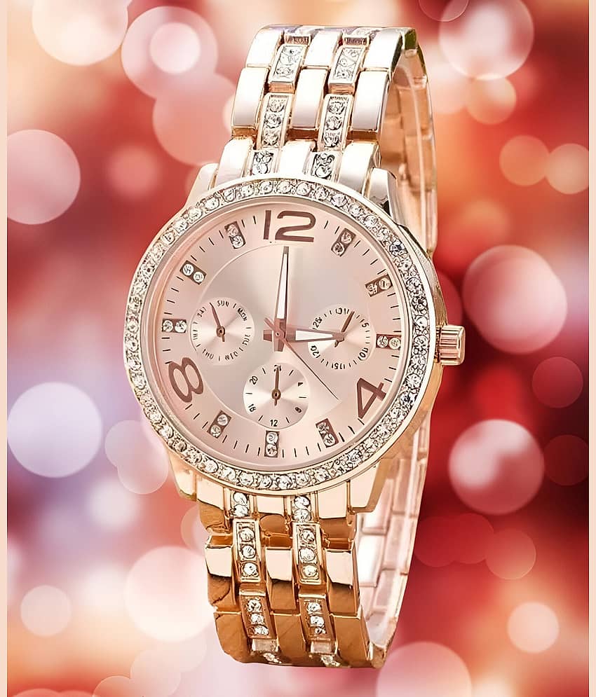 DECLASSE Gold Metal Analog Womens Watch