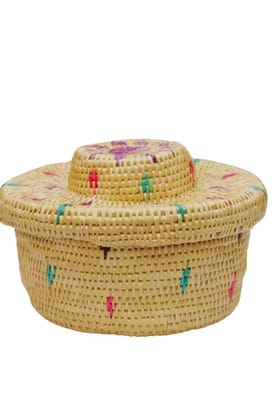 Tisser Golden Grass Round Box