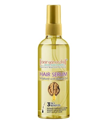 Aaryanveda Vitalized Hair Serum with Walnut Oil for Nourishing & Frizz Control ,100 ml (Pack of 1)