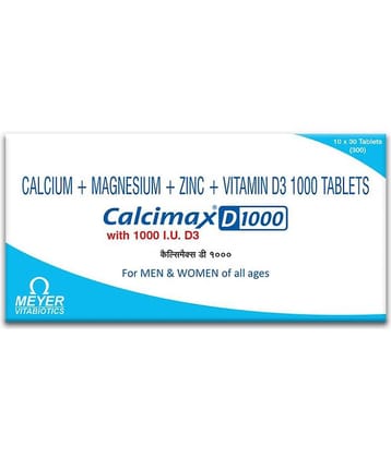 Calcimax D1000 health supplement 30 no.s Multivitamins Tablets