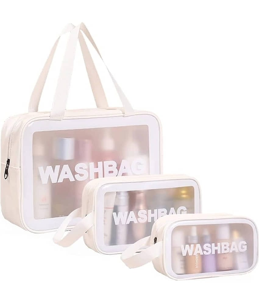 SUNESH CREATION Pink Travel Kit Bag ( 3 Pcs )