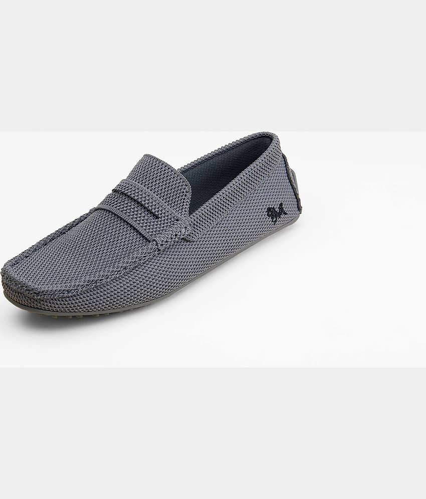 Neemans Knit Loafers Light Grey Men's Penny Shoes
