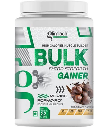 GLIMLACH Bulk Extra Strength Weight Gainers/Mass Gainers (1 kg, Chocolate)